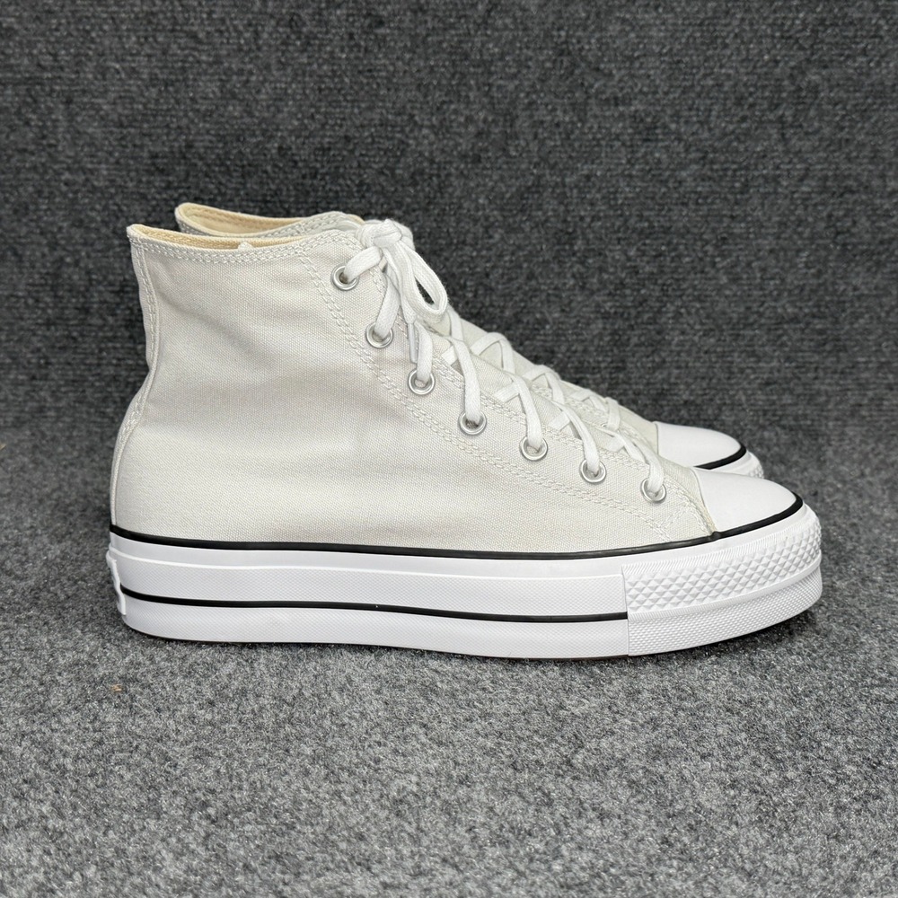Converse Lift High Top Sneakers Womens 10 Barely Grey Chuck Taylor All Star Shoe